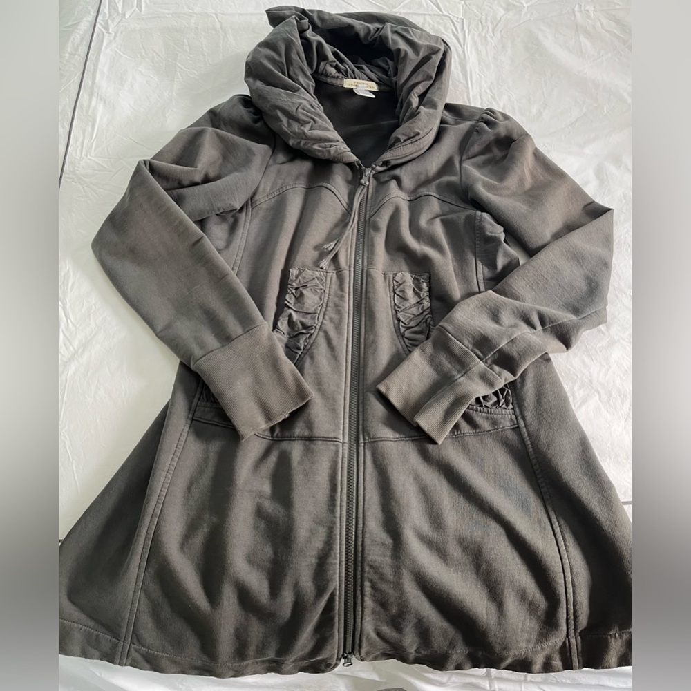 Prairie Underground Long Cloak Hoodie. Gray. Size Large.